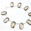 Smoky Quartz Faceted Checker Rectangular Briolette Beads Strand Quantity 5 Matching Pair (10 Beads) and Size 16mm approx. 